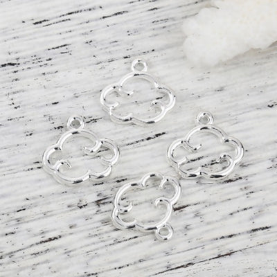 The Bead Store 15mm Silver Plated Cloud Charm