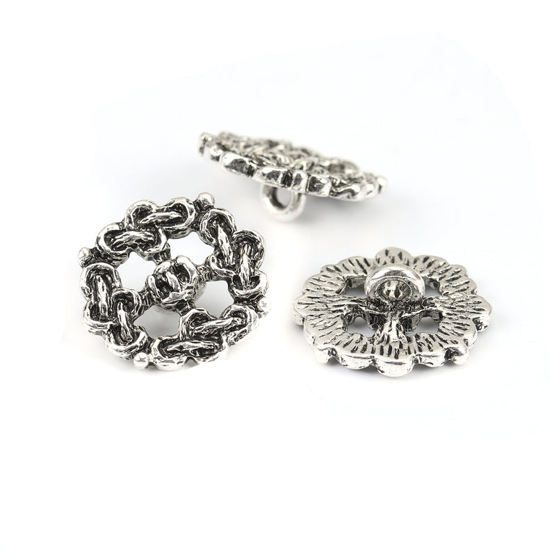 The Bead Store 17mm Antique Silver Plated Celtic Knot Button