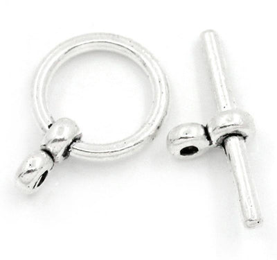 The Bead Store 17mm Antique Silver Plated Toggle Clasp