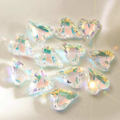 The Bead Store 17mm Crystal Glass Heart Shape Pendant Crystal AB