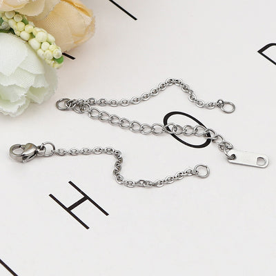The Bead Store 18mm Stainless Steel Chain for Making a Bracelet with Lobster Clasp and Extension Chain