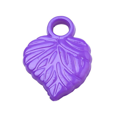 The Bead Store 19mm Acrylic Leaf Pendants Mixed Opaque Colours Pack of 30