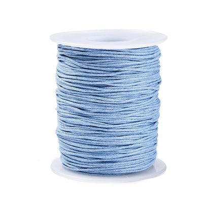 The Bead Store 1mm Light Blue Waxed Cotton Cord 1 Metre