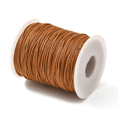 The Bead Store 1mm Light Copper Waxed Cotton Cord 1 Metre