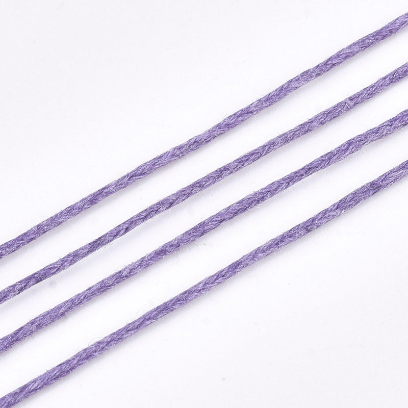 The Bead Store 1mm Lilac Waxed Cotton Cord 1 Metre