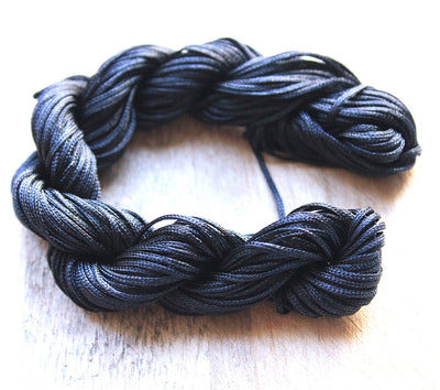 The Bead Store 1mm Nylon Cord Black 22 Metres