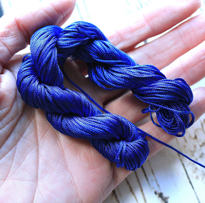 The Bead Store 1mm Nylon Cord Blue 22 Metres