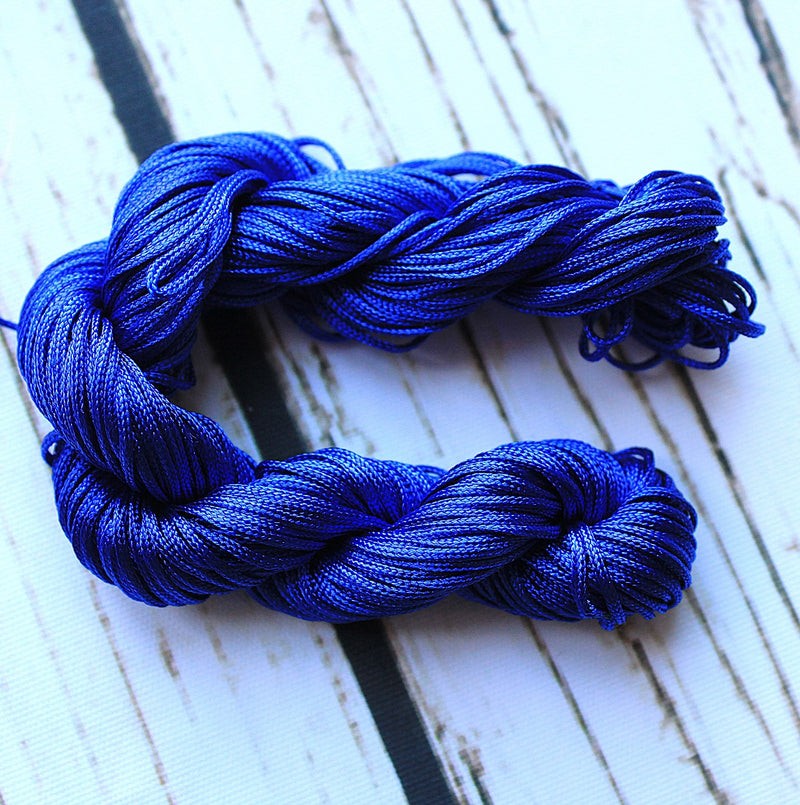 The Bead Store 1mm Nylon Cord Blue 22 Metres