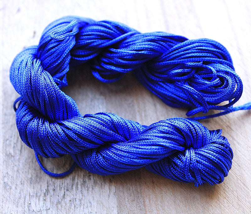 The Bead Store 1mm Nylon Cord Blue 22 Metres
