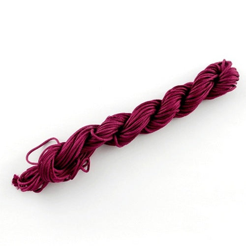 The Bead Store 1mm Nylon Cord ~ Cerise ~ 22 Metres