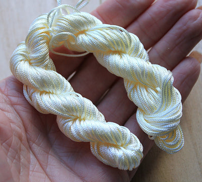 The Bead Store 1mm Nylon Cord Light Champagne 22 Metres