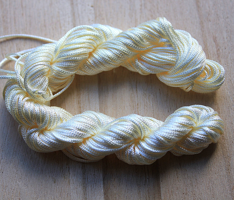 The Bead Store 1mm Nylon Cord Light Champagne 22 Metres