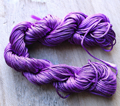The Bead Store 1mm Nylon Cord Purple 22 Metres