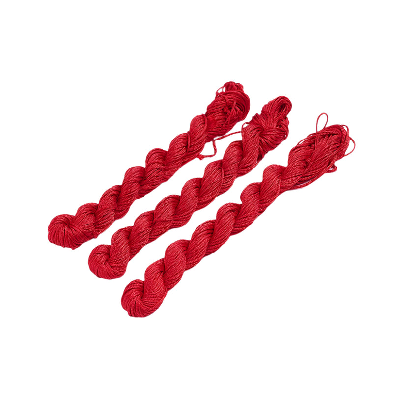 The Bead Store 1mm Nylon Cord Red 22 Metres