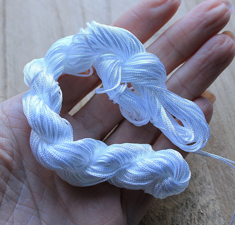 The Bead Store 1mm Nylon Cord White 22 Metres