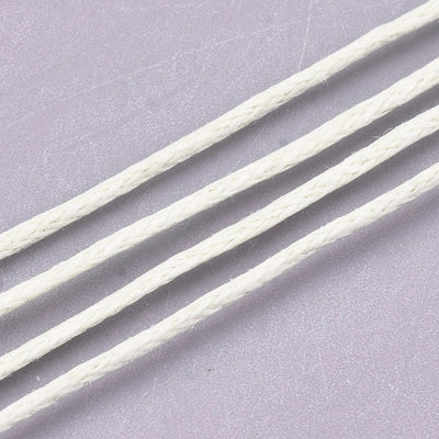 The Bead Store 1mm Waxed Cotton Cord ~ Creamy White ~ 1 Metre