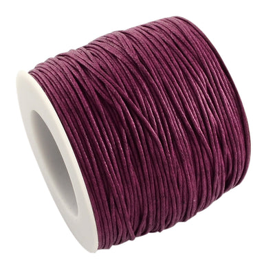 The Bead Store 1mm Waxed Cotton Cord ~ Raspberry ~ 1 Metre