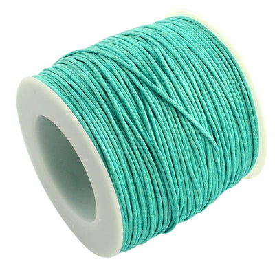 The Bead Store 1mm Waxed Cotton Cord ~ Turquoise ~ 1 Metre