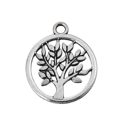 The Bead Store 20x17mm Antique Silver Plated Tree of Life Charm