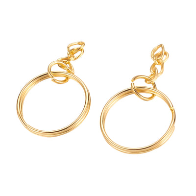 The Bead Store 25mm Gold Plated Split Key Rings ~ Pack of 2