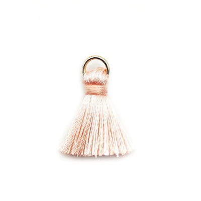 The Bead Store 25mm Polyester Tassel with Gold Plated Jump Ring ~ Pale Pink