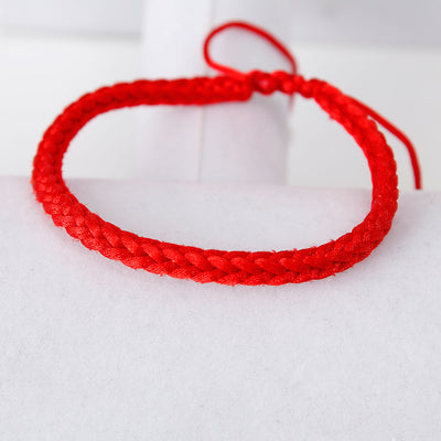 The Bead Store 27cm Red Braided Friendship Bracelet