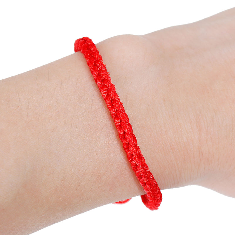 The Bead Store 27cm Red Braided Friendship Bracelet