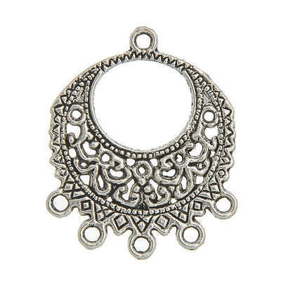 The Bead Store 27x34mm Antique Silver Multi-Loop Connectors / Chandeliers 