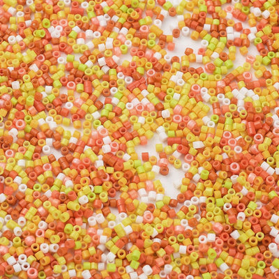 The Bead Store 2mm Cylinder Seed Beads Citrus Mix ~ 5g