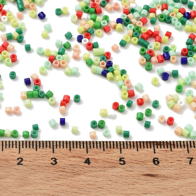 The Bead Store 2mm Cylinder Seed Beads Mixed Colours ~ 5g