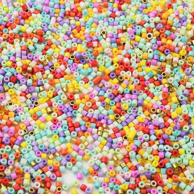 The Bead Store 2mm Cylinder Seed Beads Mixed Colours ~ 5g