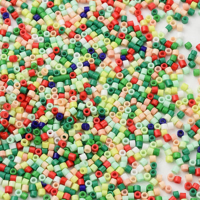 The Bead Store 2mm Cylinder Seed Beads Mixed Colours ~ 5g