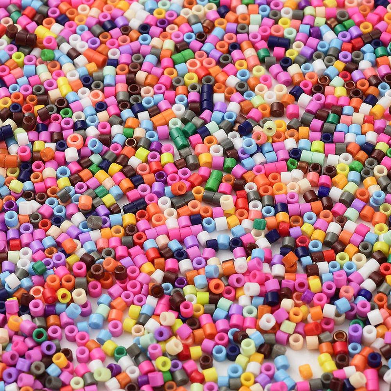The Bead Store 2mm Cylinder Seed Beads Mixed Colours ~ 5g