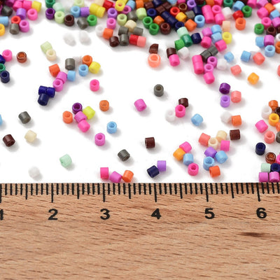 The Bead Store 2mm Cylinder Seed Beads Mixed Colours ~ 5g