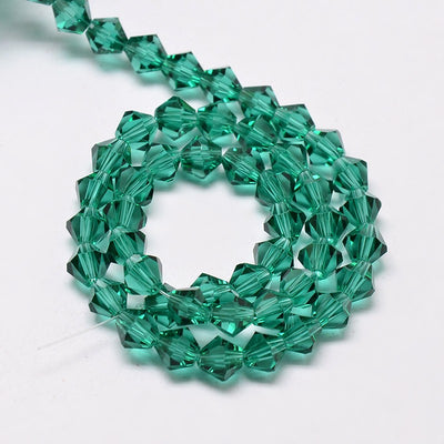 The Bead Store 2mm Glass Bicones ~ Sea Green ~ approx. 150 beads