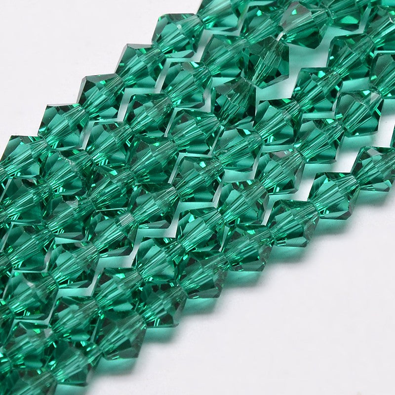 The Bead Store 2mm Glass Bicones ~ Sea Green ~ approx. 150 beads