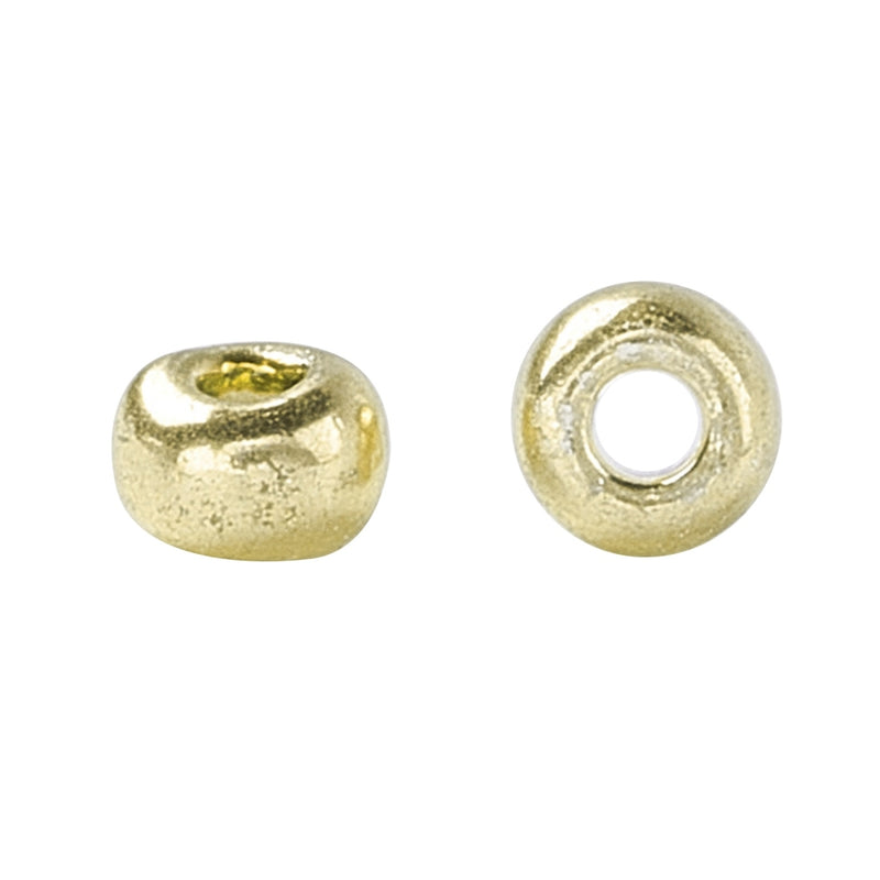 The Bead Store 2mm Glass Seed Beads 20g Metallic Gold