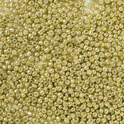 The Bead Store 2mm Glass Seed Beads 20g Metallic Gold