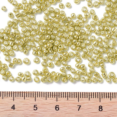 The Bead Store 2mm Glass Seed Beads 20g Metallic Gold