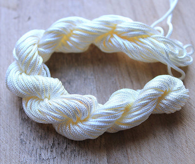 The Bead Store 2mm Nylon Cord Light Champagne 12 Metres