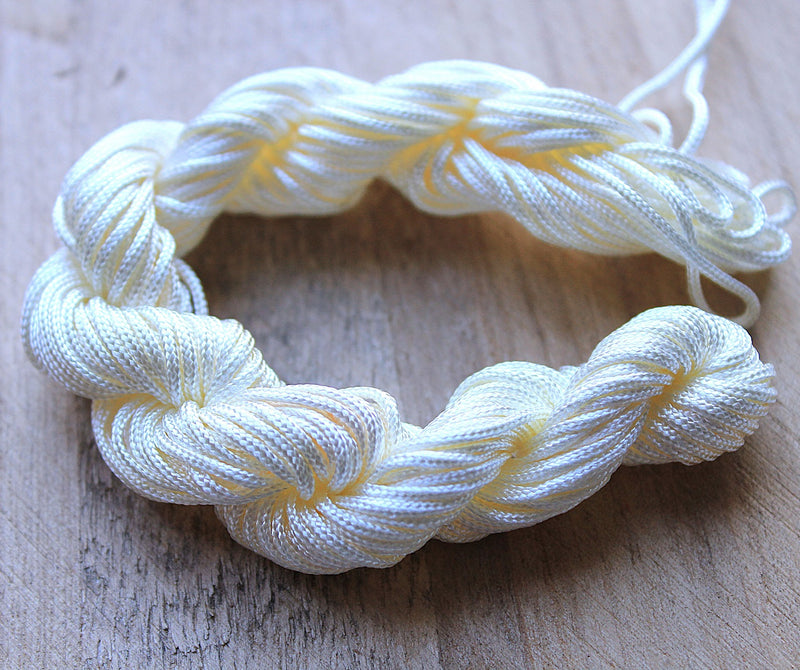 The Bead Store 2mm Nylon Cord Light Champagne 12 Metres