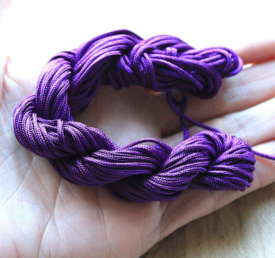 The Bead Store 2mm Nylon Cord Purple 12 Metres