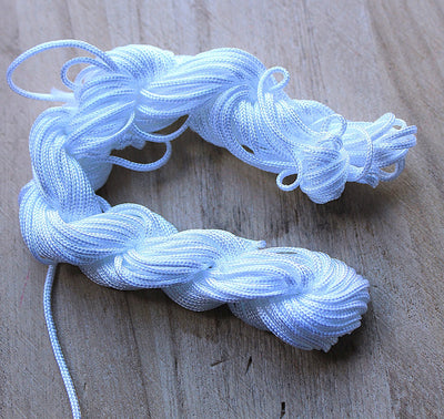 The Bead Store 2mm Nylon Cord White 12 Metres