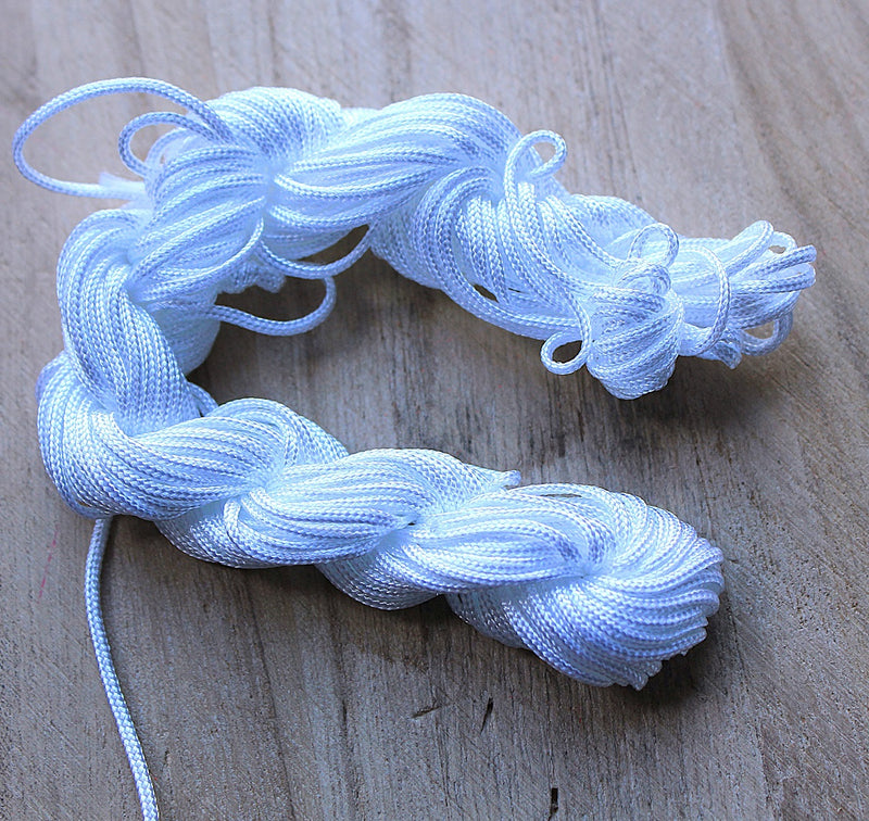 The Bead Store 2mm Nylon Cord White 12 Metres