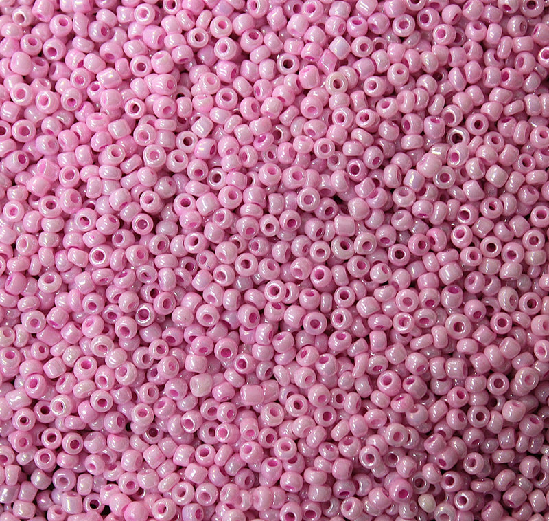 The Bead Store 2mm Seed Beads ~ 20g ~ Opaque Lustred Dark Pink 