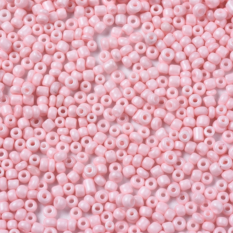 The Bead Store 2mm Seed Beads ~ 20g ~ Opaque Lustred Pink 