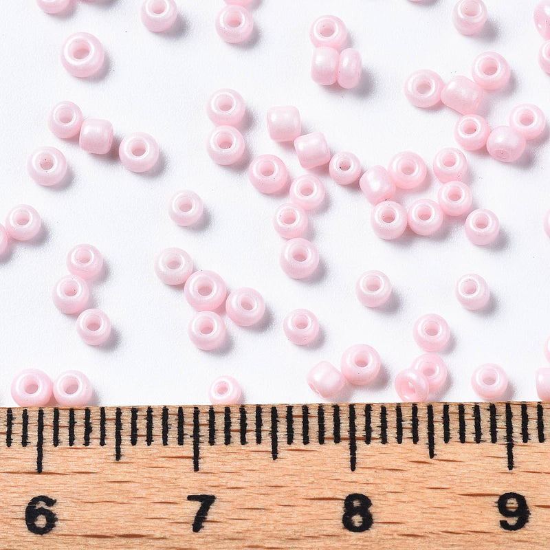 The Bead Store 2mm Seed Beads ~ 20g ~ Opaque Lustred Pink 