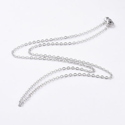 The Bead Store 2mm Stainless Steel Chain ~ Ready-to-Wear ~ 17.7"