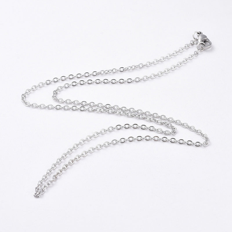 The Bead Store 2mm Stainless Steel Chain ~ Ready-to-Wear ~ 17.7"