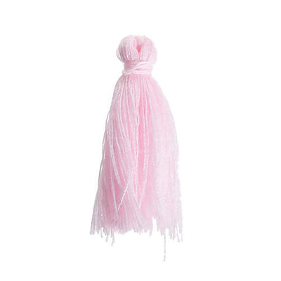 The Bead Store 30mm Handmade Polyester Tassel ~ Pink ~ Pack of 5